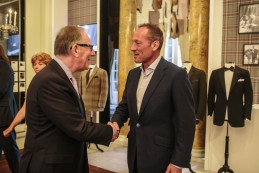 Event Party : WASHINGTON, DC - MAY 14: Actor and writer Anthony Peck (R) and Tailor Stephen Lachter, attend Savile Row Bespoke and America at the British Ambassador's Residence on May 14, 2015 in Washington, DC. (Photo by Greg Kahn/Getty Images for The British Embassy)