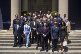 Event Party : WASHINGTON, DC - MAY 14: Deisngers pose for a portrait during Savile Row Bespoke and America at the British Ambassador's Residence on May 14, 2015 in Washington, DC. (Photo by Greg Kahn/Getty Images for The British Embassy)