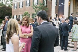 Event Party : WASHINGTON, DC - MAY 14: Barbara Harrison (C), Brooke Barquin (L), and husband Nick (R) attend Savile Row Bespoke and America at the British Ambassador's Residence on May 14, 2015 in Washington, DC. (Photo by Greg Kahn/Getty Images for The British Embassy)