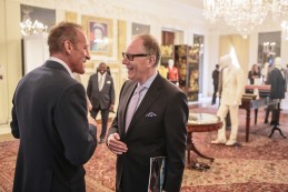 Event Party : ASHINGTON, DC - MAY 14: Actor and writer Anthony Peck (R) and Tailor Stephen Lachter, (L) attend Savile Row Bespoke and America at the British Ambassador's Residence on May 14, 2015 in Washington, DC. (Photo by Greg Kahn/Getty Images for The British Embassy)