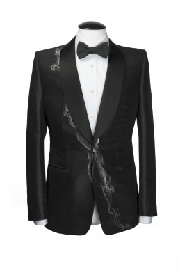 Clothing Shots : Savile Row and America- Alexander McQueen- Smoke jacquard tuxedo